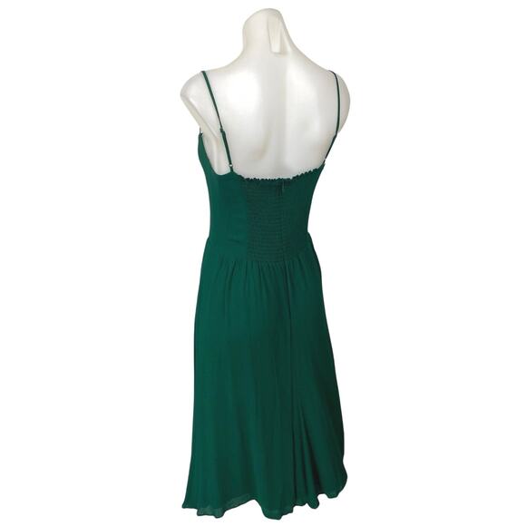 Reformation Rosehip Green Sleeveless Cami Camisole Fit & Flare Tank Dress Size S - Picture 2 of 4